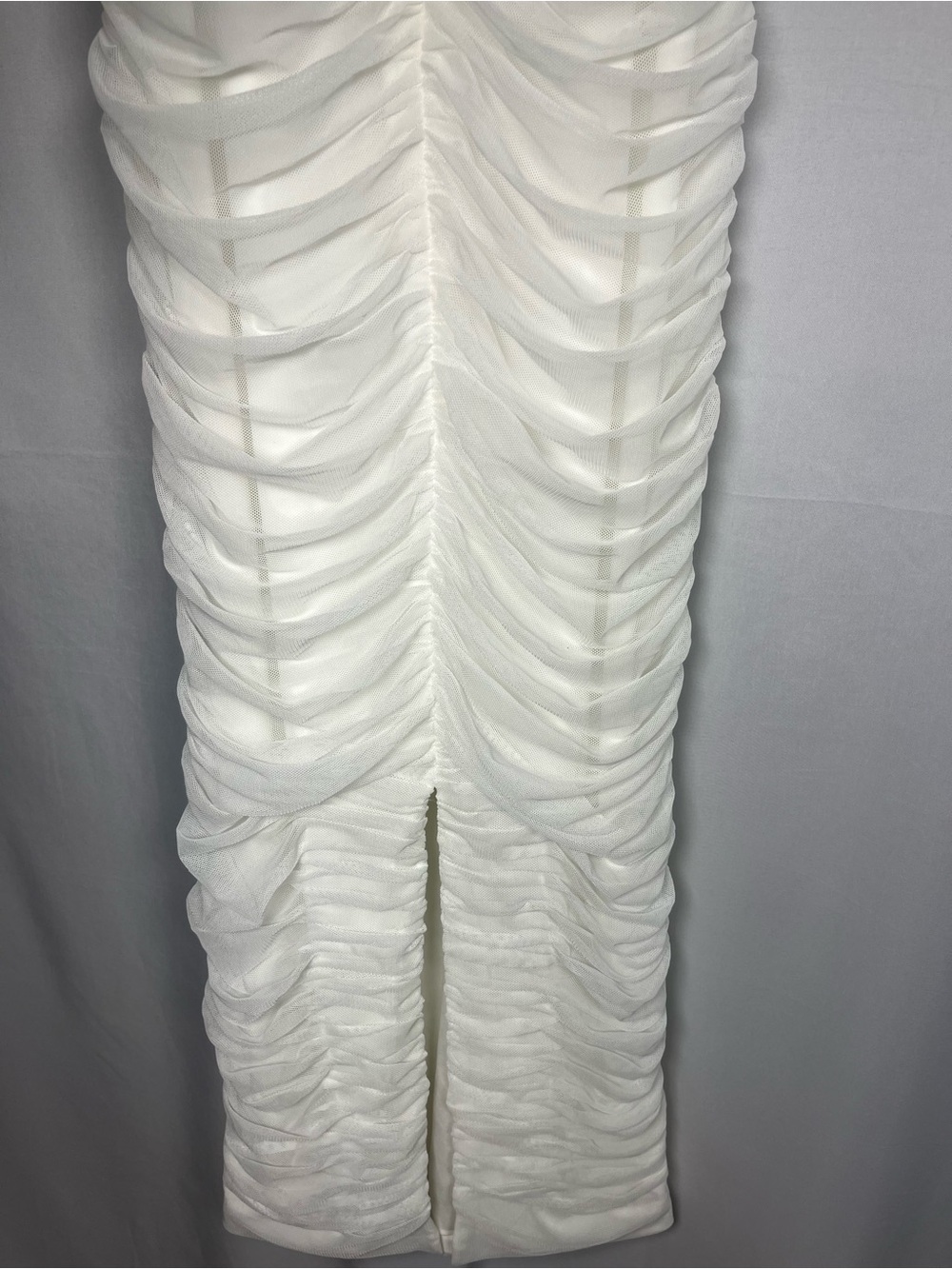 Dress the population NEW white ferra ruched strapless midi dress sz xs BRIDAL - Picture 10 of 13